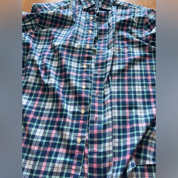 Vineyard Vines  Performance Flannel Classic Fit Tucker Shirt Size L - Picture 11 of 13
